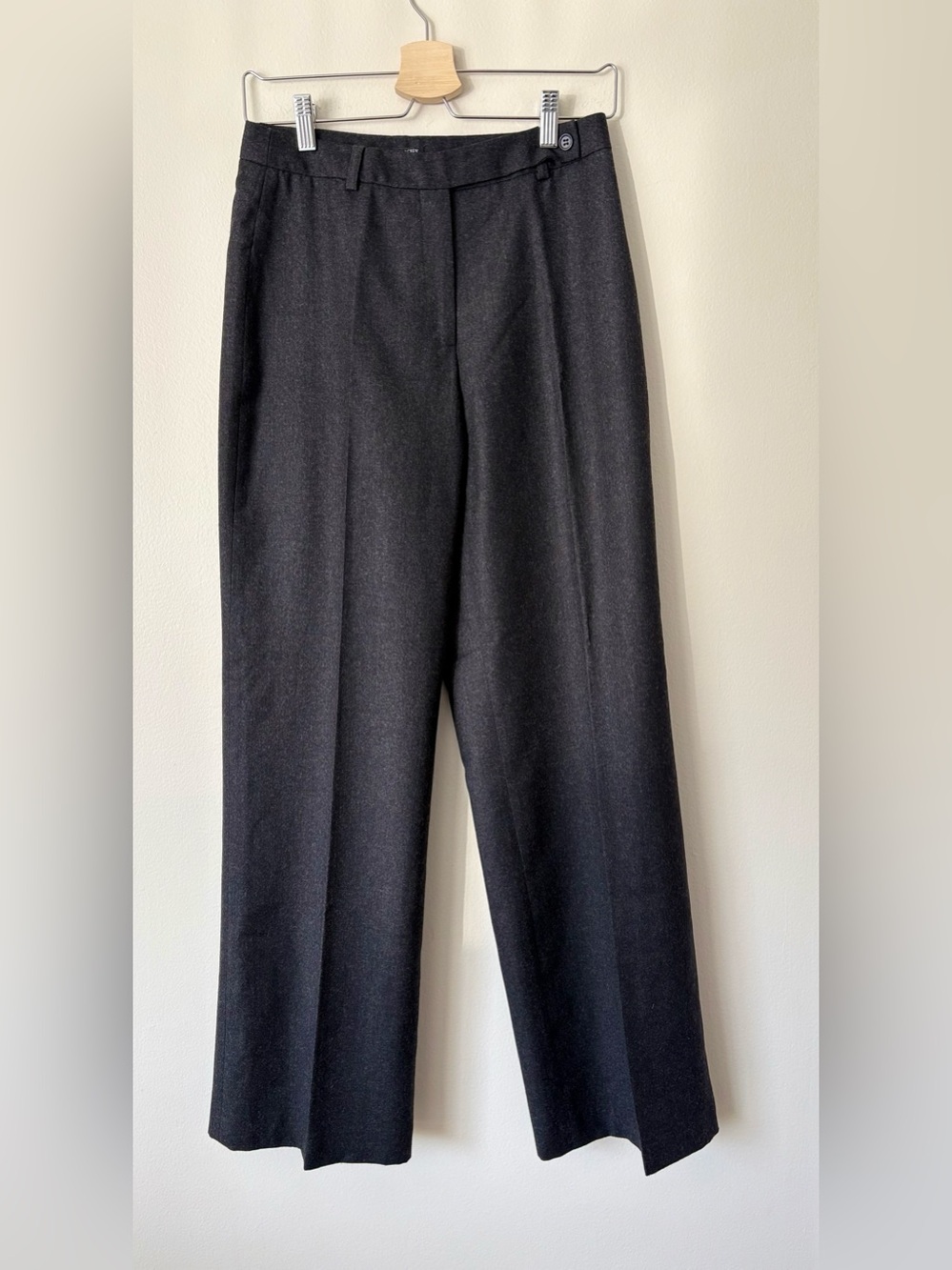 J.Crew Italian Merino Wool Charcoal Gray Trouser Pants Size 4